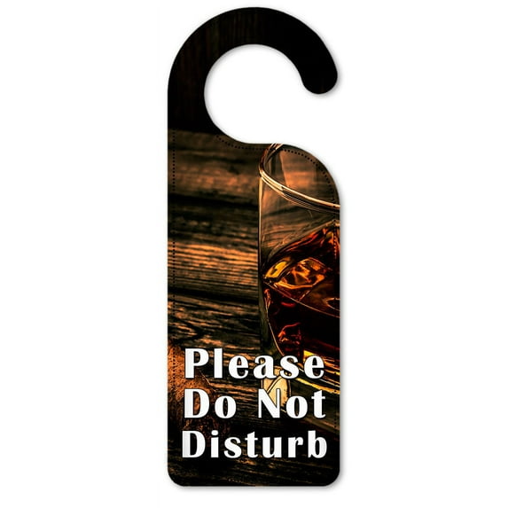 Do Not Disturb Door Knob Hanger Sign - Cigar & Whiskey