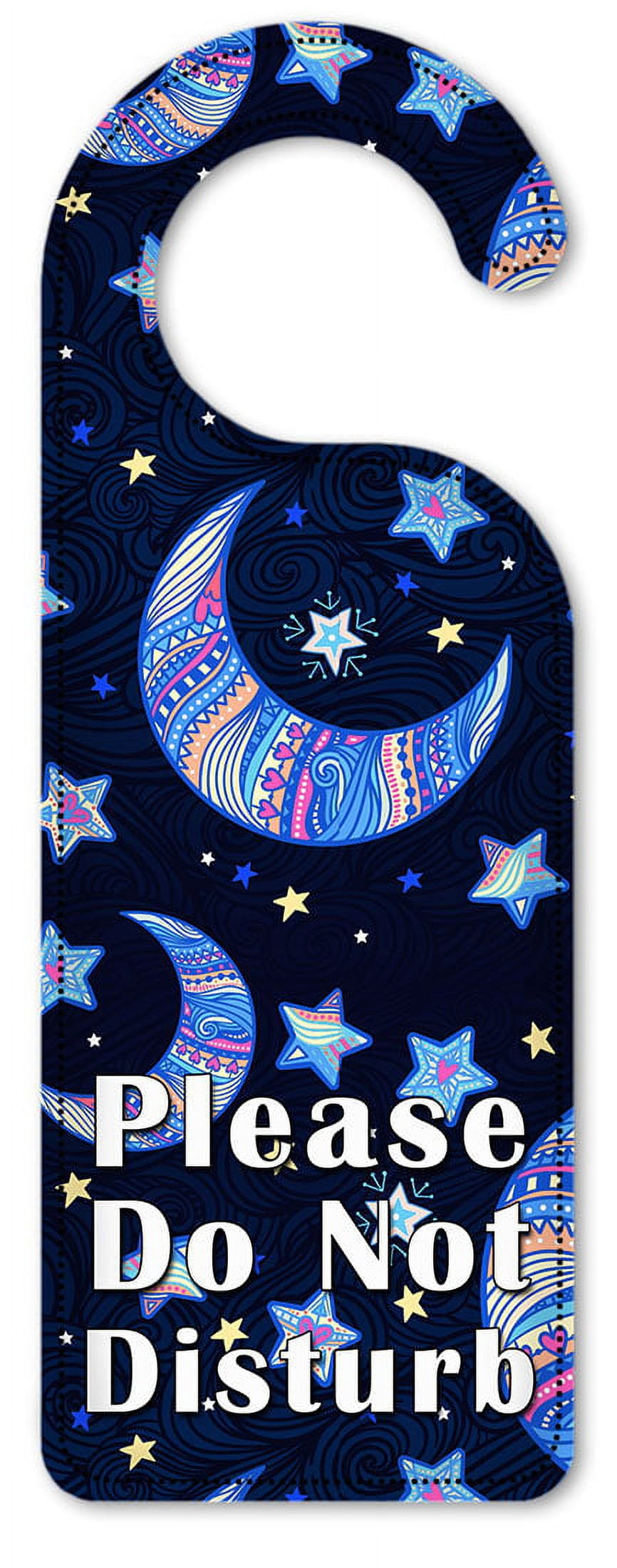Do Not Disturb Door Knob Hanger Sign - Colorful Crescent Moons ...