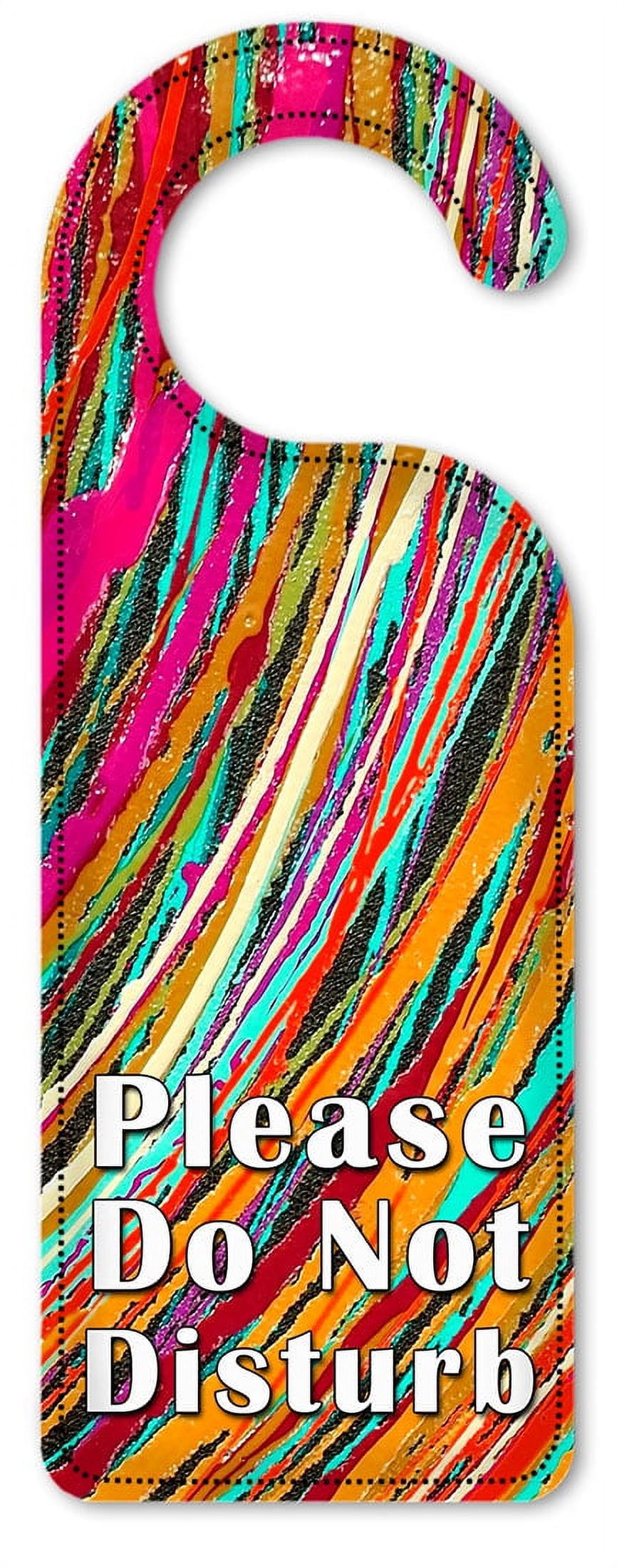 Do Not Disturb Door Knob Hanger Sign - Colorful Lines - Walmart.com