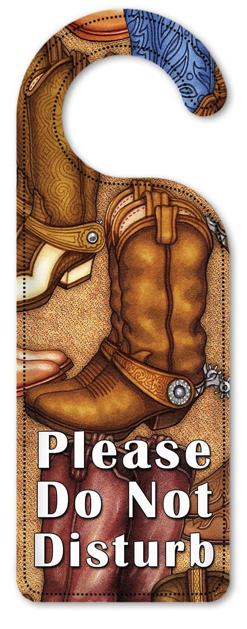 Do Not Disturb Door Knob Hanger Sign - Cowboy Boots - Image by Dan ...