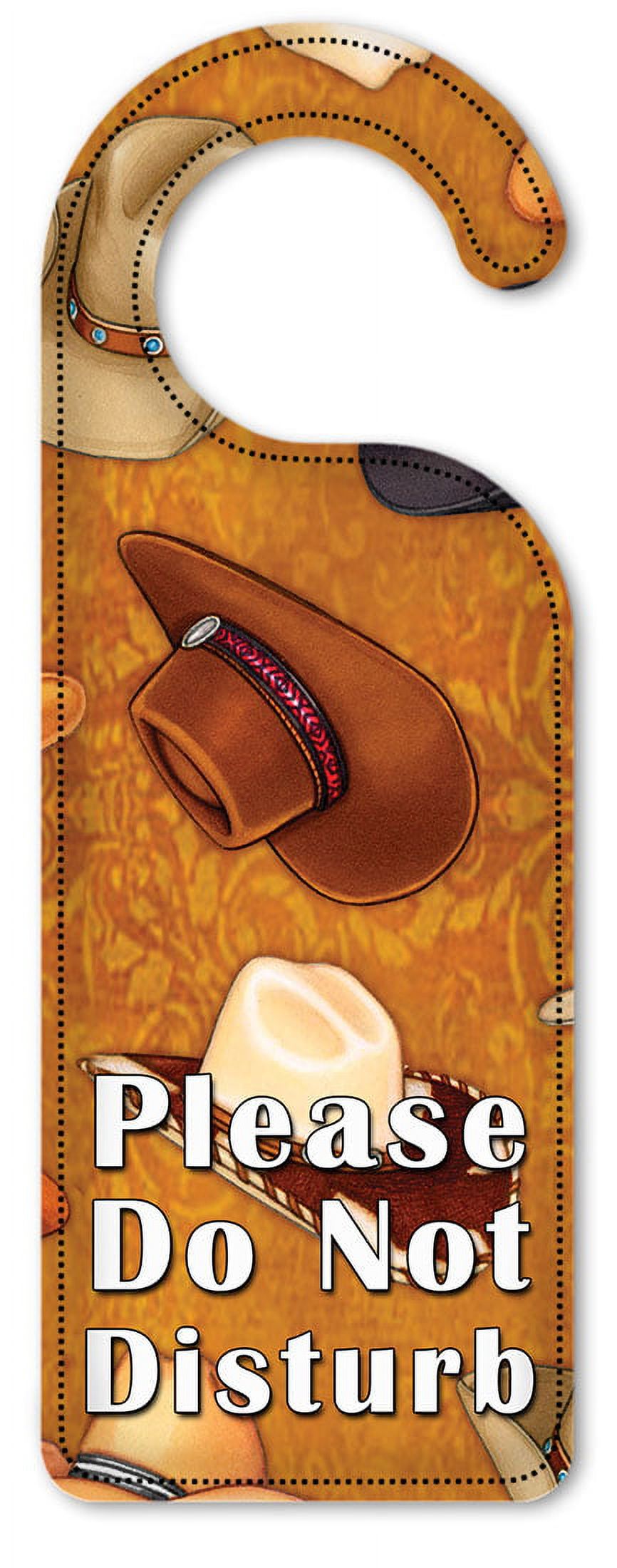 Do Not Disturb Door Knob Hanger Sign - Cowboy Hats (tan) - Image by Dan ...
