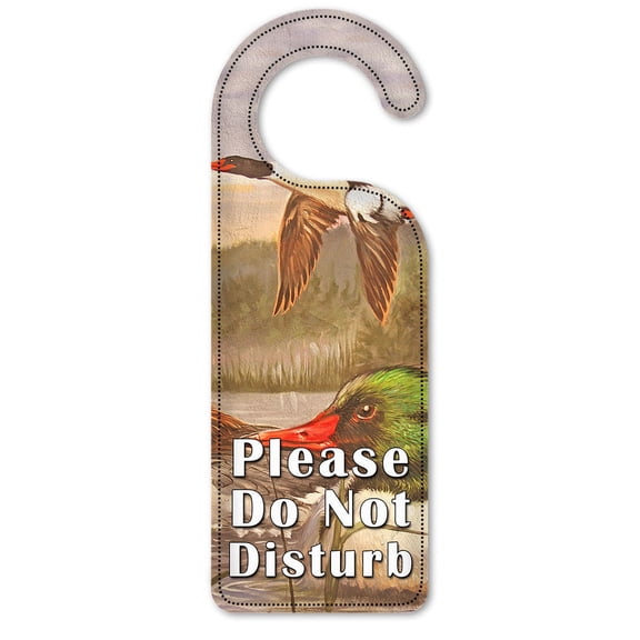 Do Not Disturb Door Knob Hanger Sign - Ducks On Water