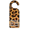 thumbnail image 1 of Do Not Disturb Door Knob Hanger Sign - Faux Leopard Fur, 1 of 3