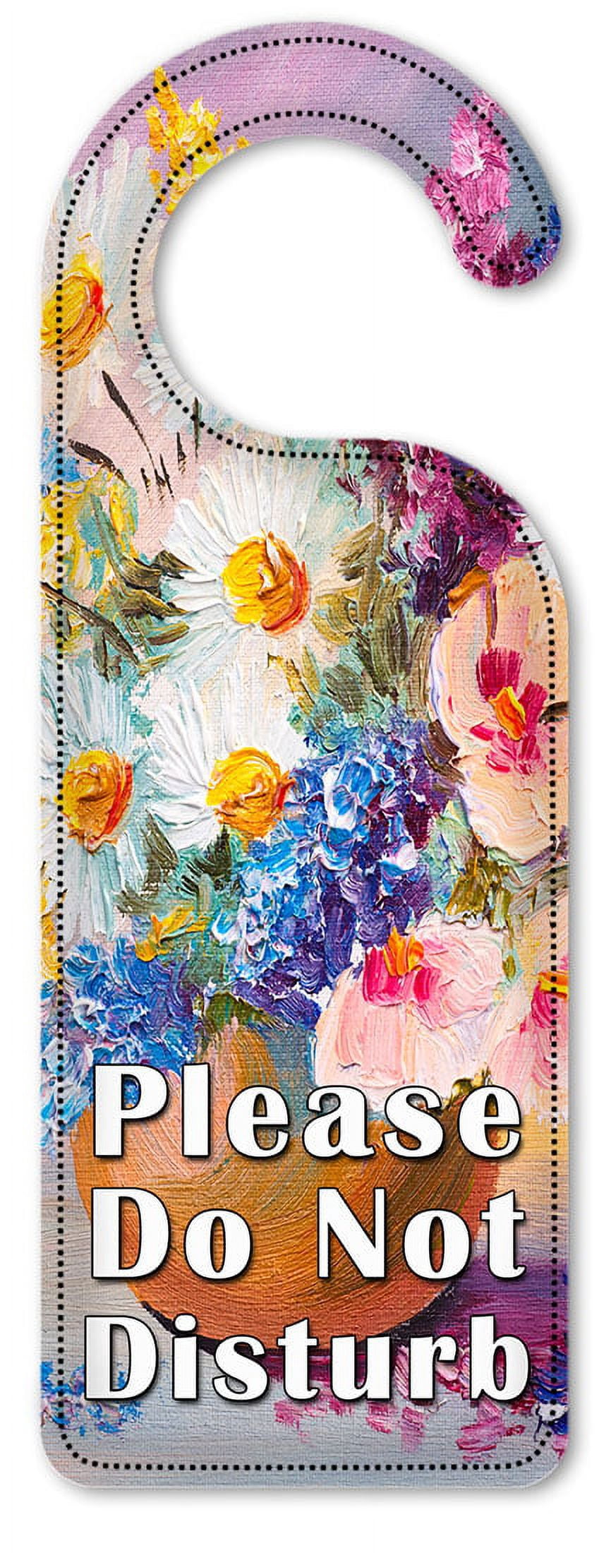 Do Not Disturb Door Knob Hanger Sign - Flowers in a Vase - Walmart.com