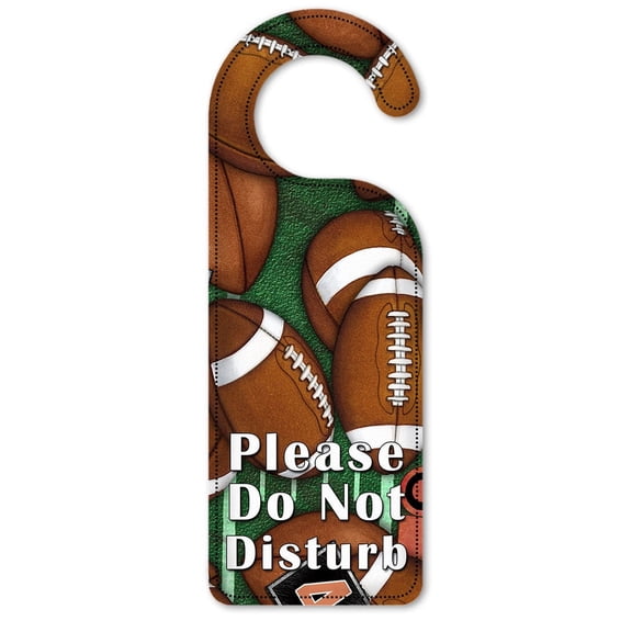 Do Not Disturb Door Knob Hanger Sign - Footballs - Image by Dan Morris