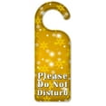 thumbnail image 1 of Do Not Disturb Door Knob Hanger Sign - Gold Snow Flakes, 1 of 3