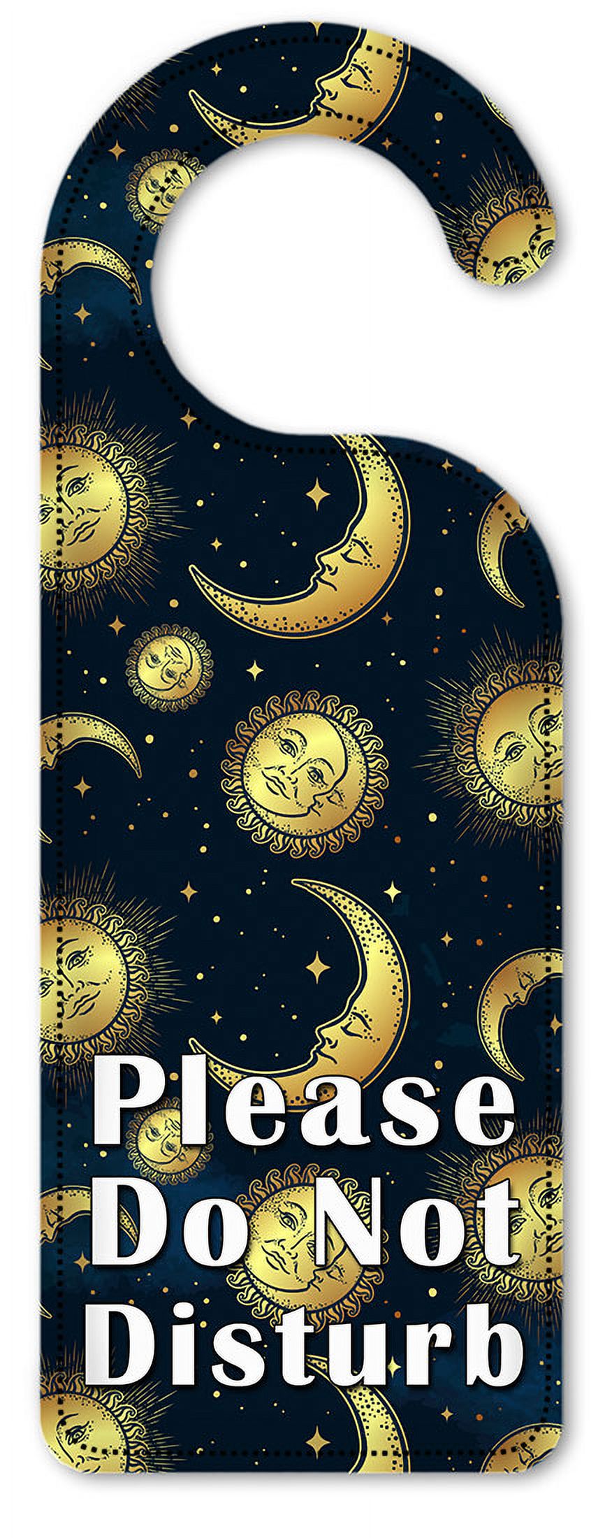 Do Not Disturb Door Knob Hanger Sign - Golden Moon & Suns - Walmart.com