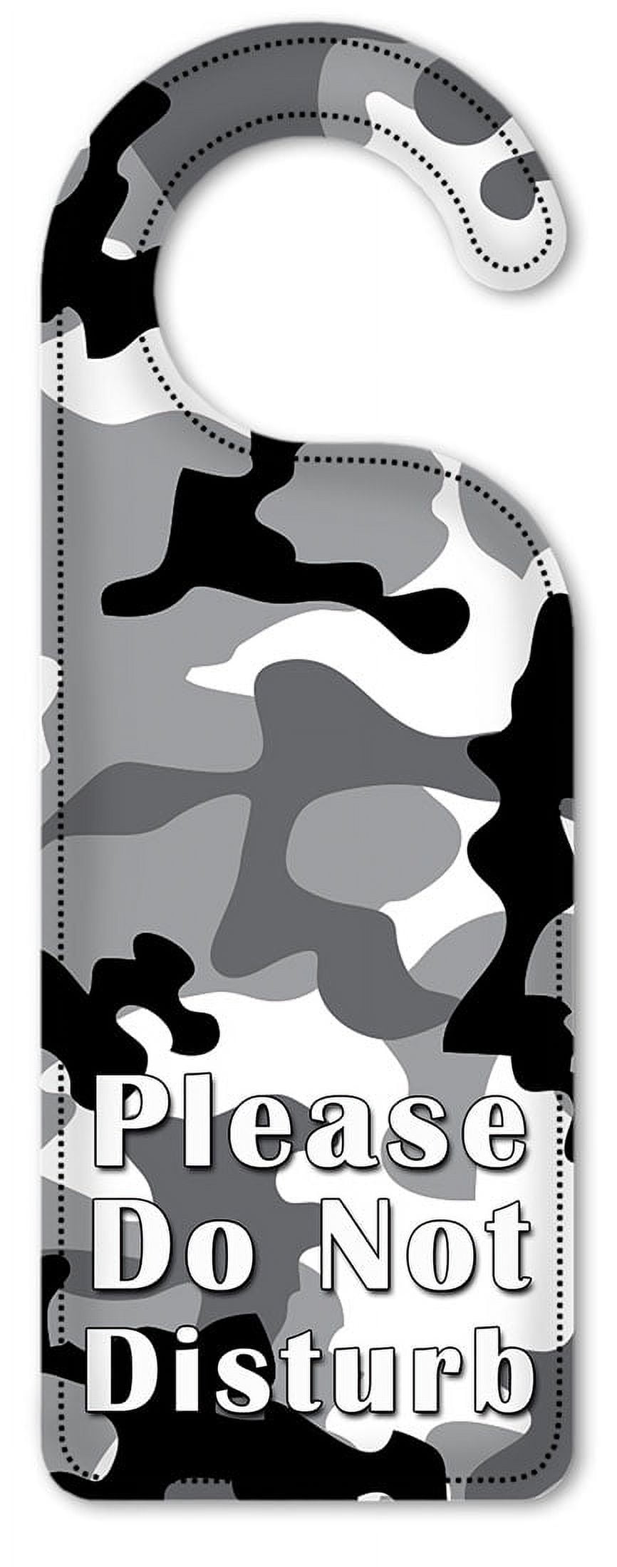 Do Not Disturb Door Knob Hanger Sign - Grey Camo - Walmart.com