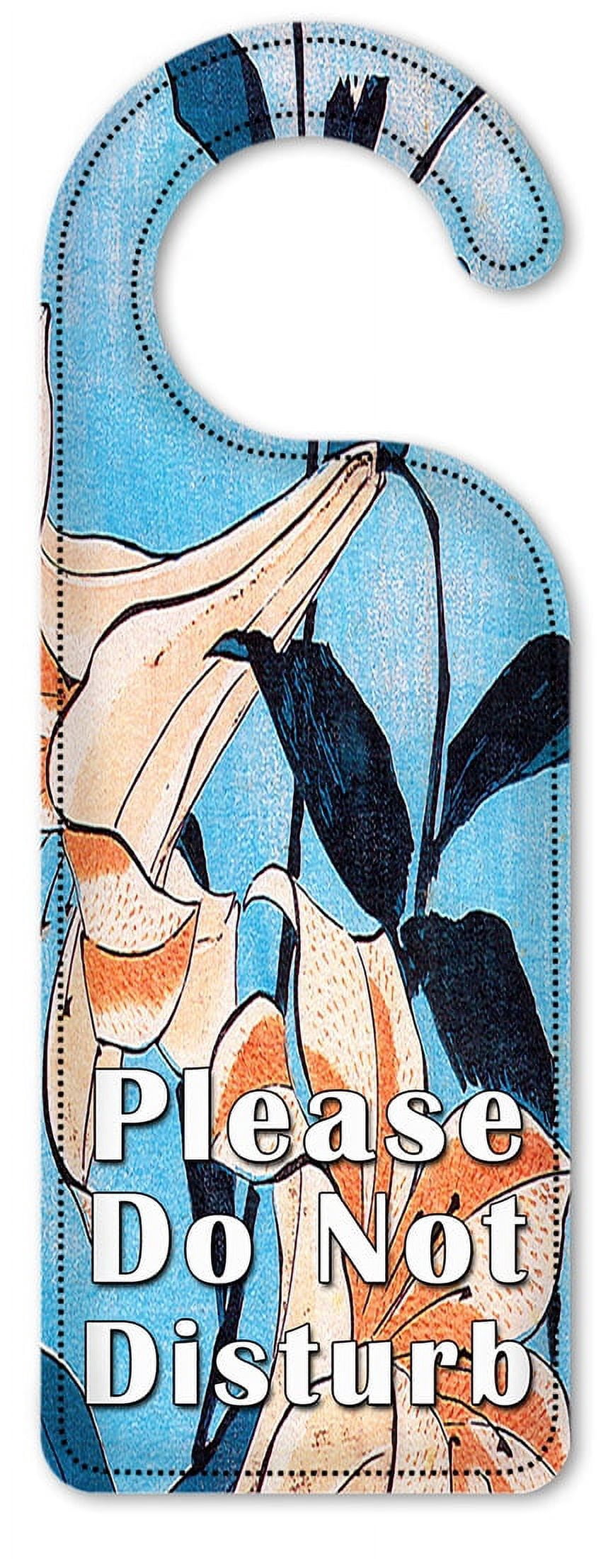 Do Not Disturb Door Knob Hanger Sign - Hokusai: Lilies - Walmart.com