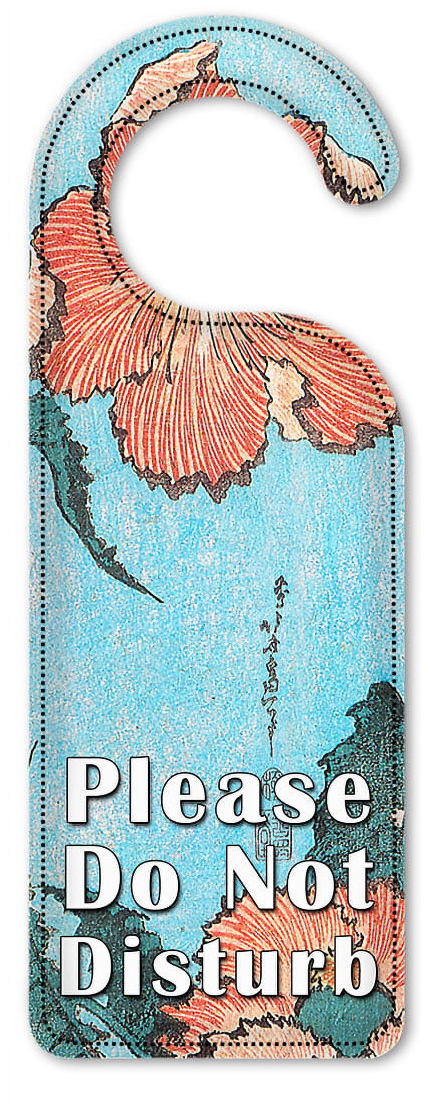 Do Not Disturb Door Knob Hanger Sign - Hokusai: Poppies - Walmart.com