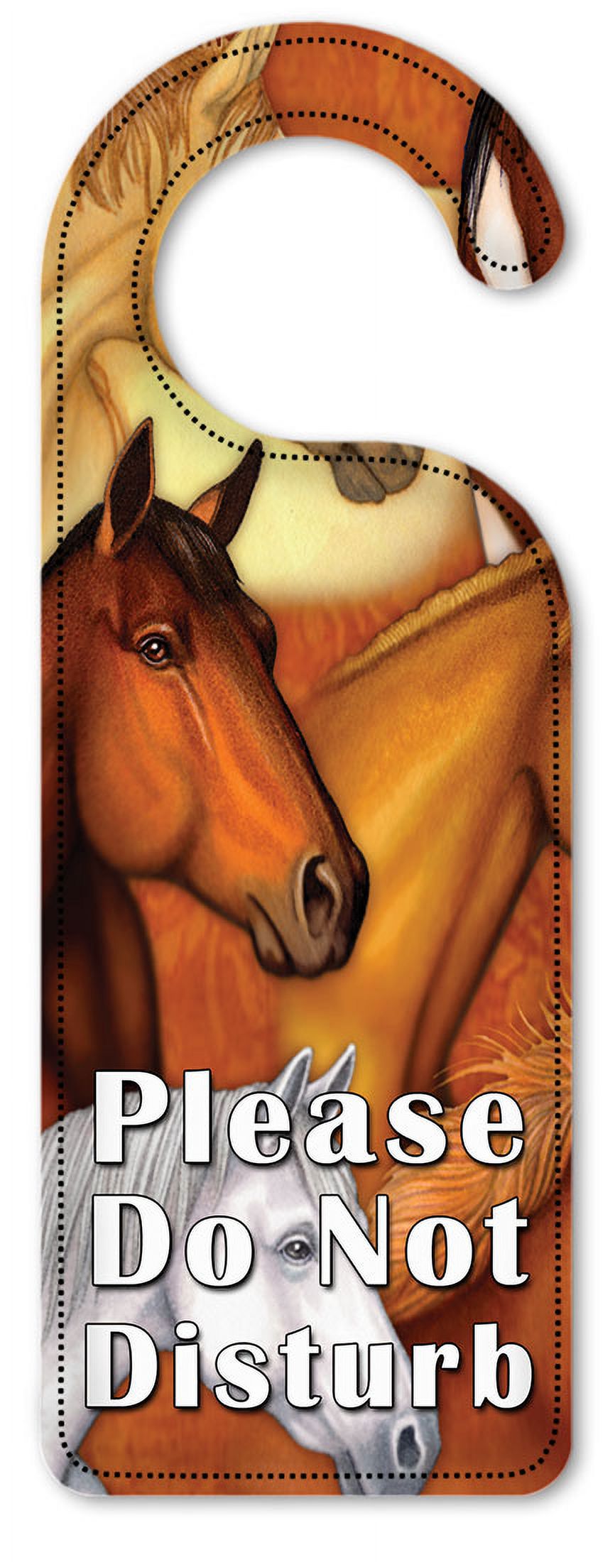 Do Not Disturb Door Knob Hanger Sign - Horse Faces - Image by Dan ...