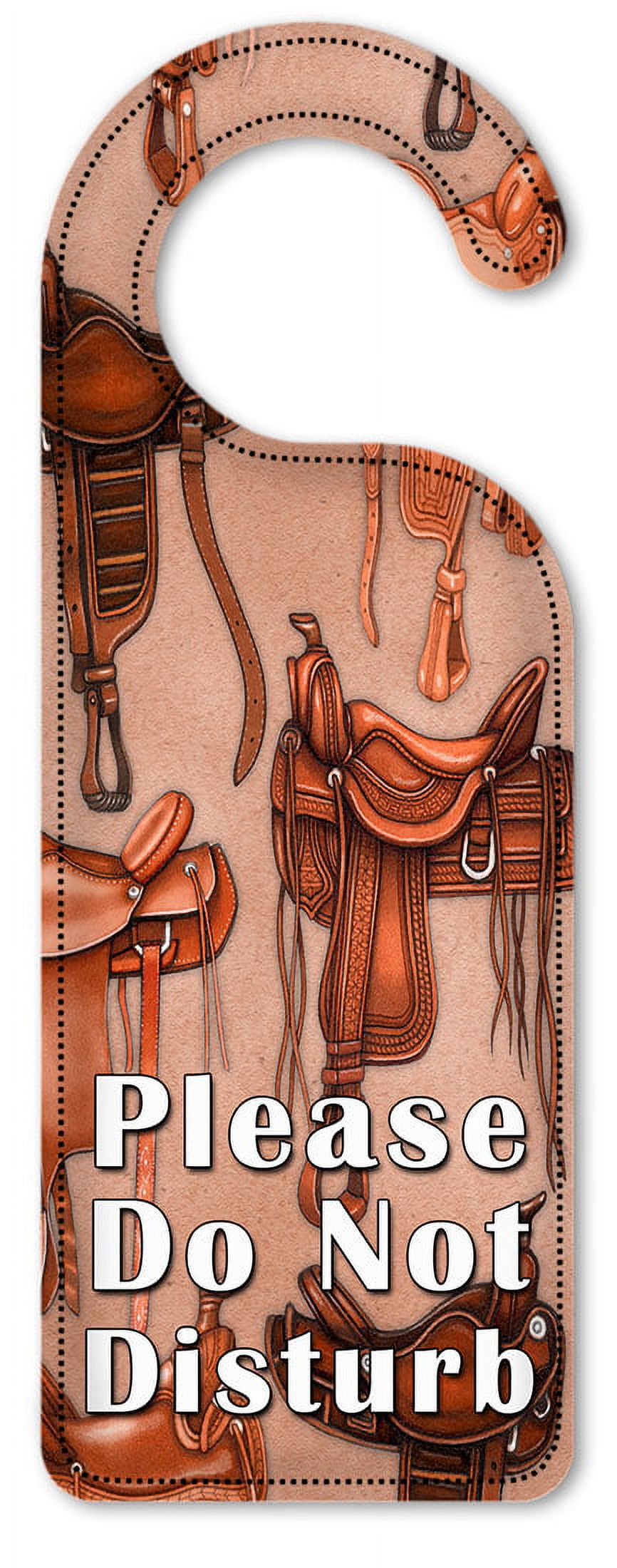 Do Not Disturb Door Knob Hanger Sign - Horse Saddles - Image by Dan ...