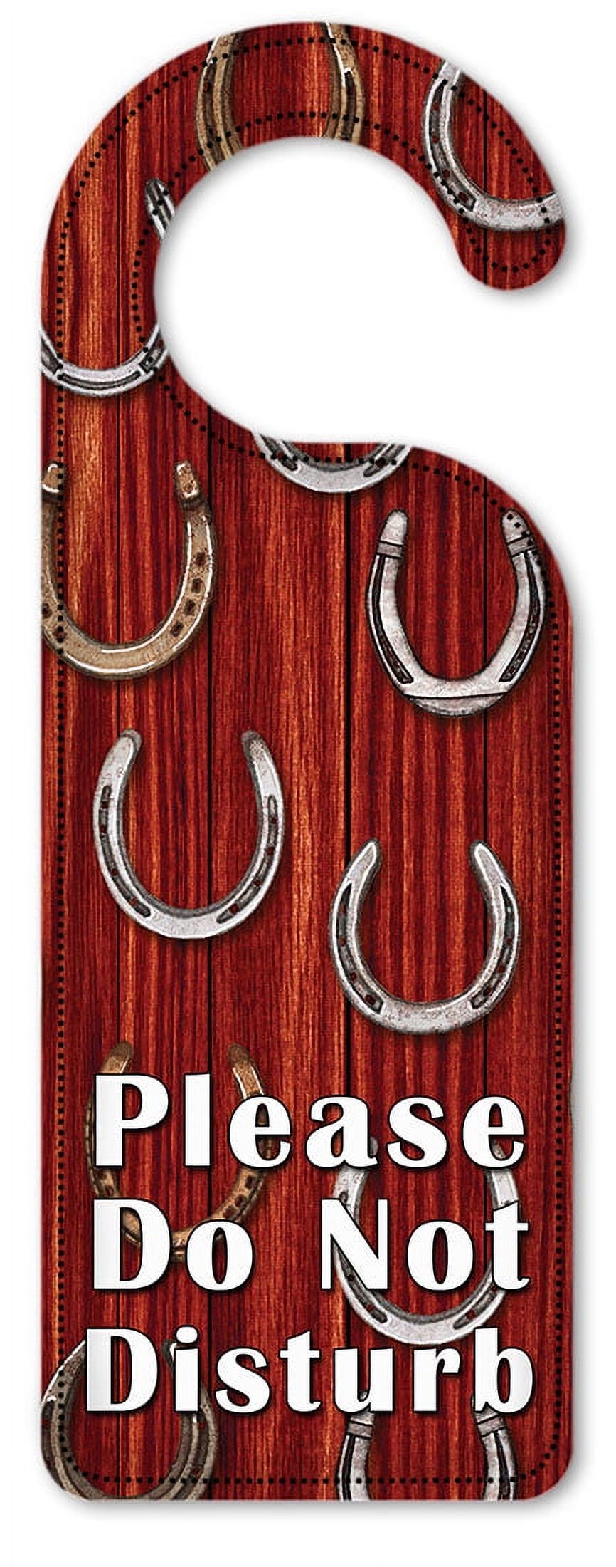 Do Not Disturb Door Knob Hanger Sign - Horse Shoe’s (red) - Image by ...
