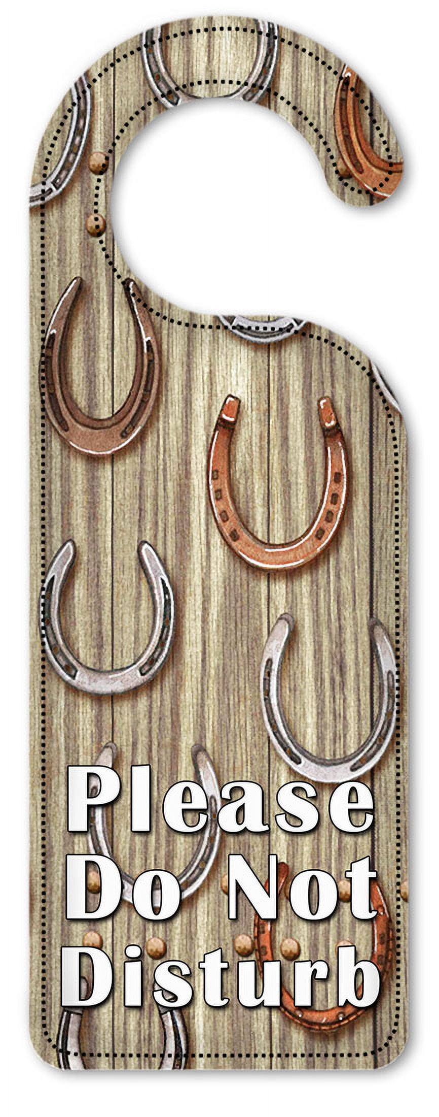 Do Not Disturb Door Knob Hanger Sign - Horse Shoe’s (tan) - Image by ...