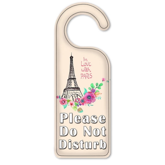 Do Not Disturb Door Knob Hanger Sign - In Love with Paris