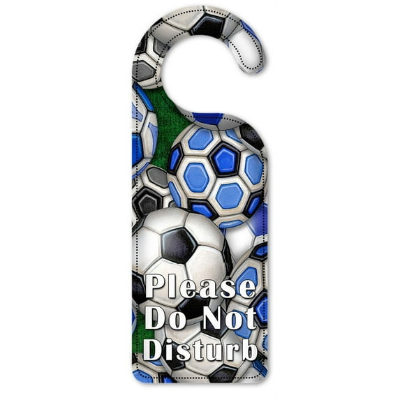Do Not Disturb Door Knob Hanger Sign - International Soccer Balls - Image by Dan Morris