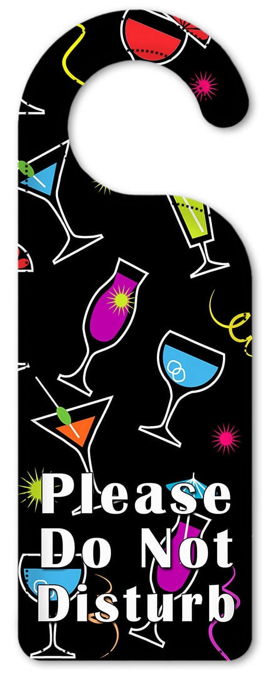 Do Not Disturb Door Knob Hanger Sign Martini Toss