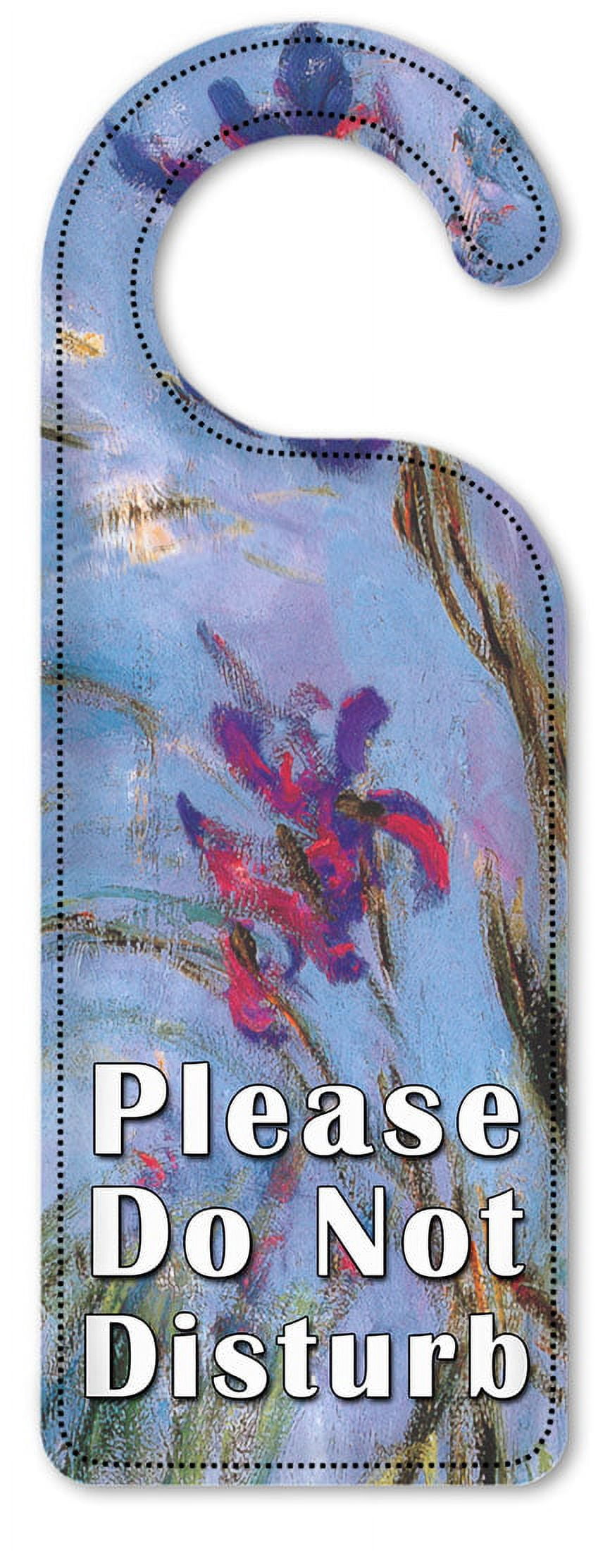 Do Not Disturb Door Knob Hanger Sign - Monet: Irises - Walmart.com