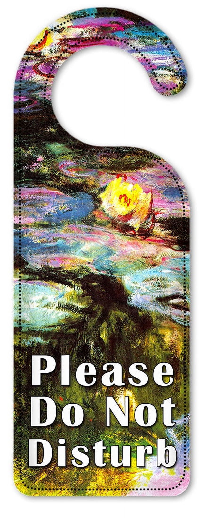 Do Not Disturb Door Knob Hanger Sign - Monet: Violet Lilies - Walmart.com