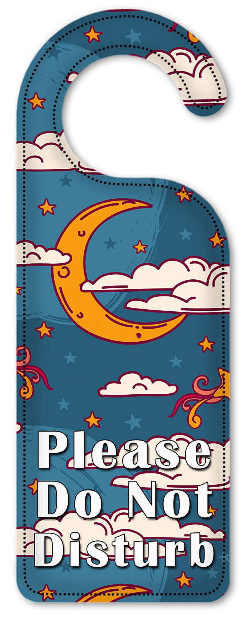 Do Not Disturb Door Knob Hanger Sign - Moon & Clouds Toss - Walmart.com
