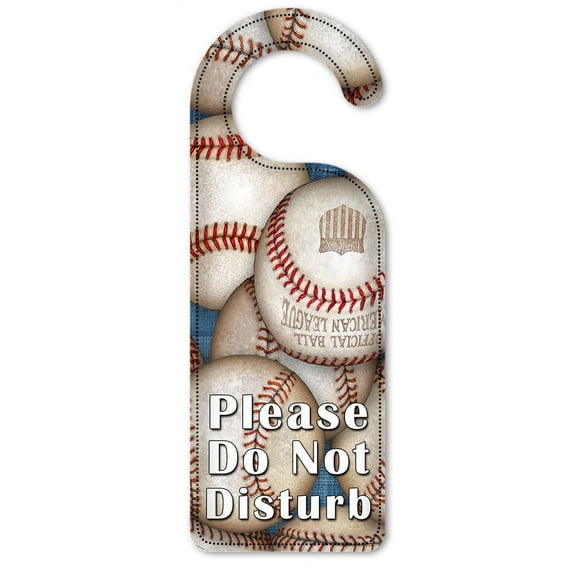 Do Not Disturb Door Knob Hanger Sign - Official Baseballs - Image by Dan Morris