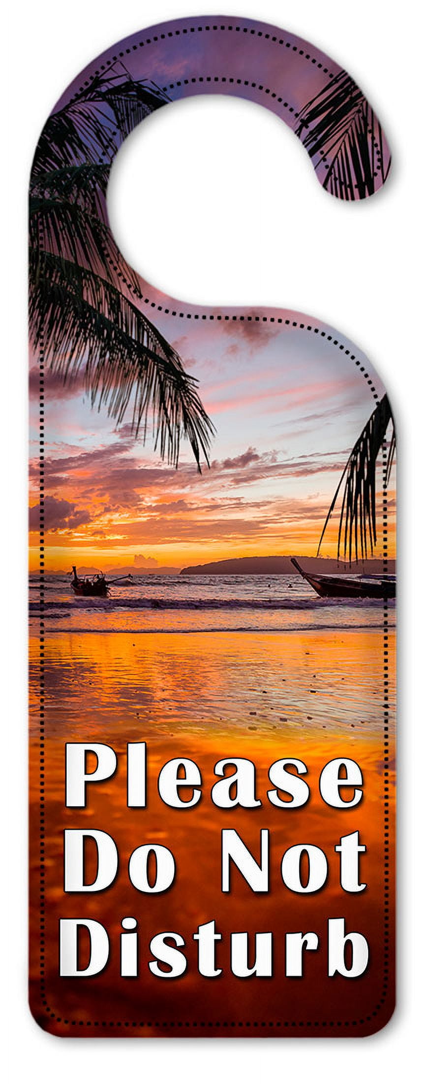 Do Not Disturb Door Knob Hanger Sign - Orange & Purple Sunrise at the ...