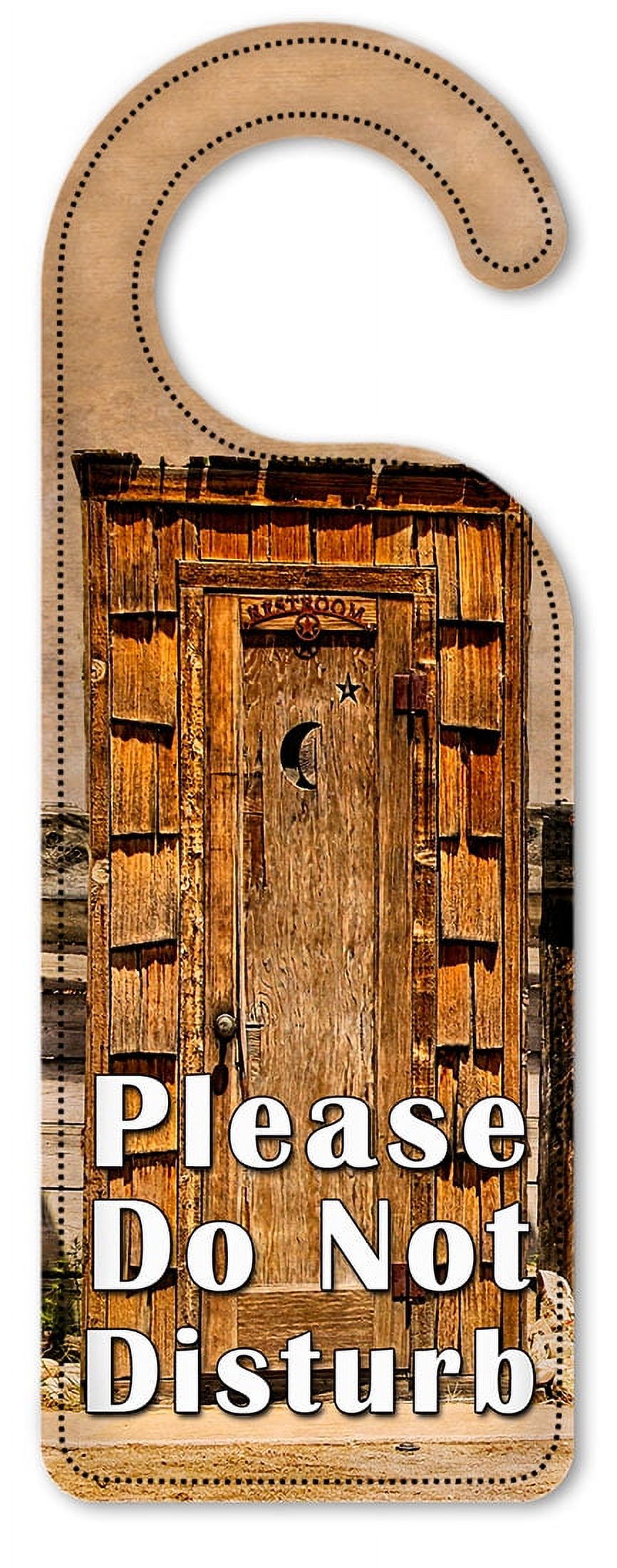 Do Not Disturb Door Knob Hanger Sign - Outhouse on the Range - Walmart.com