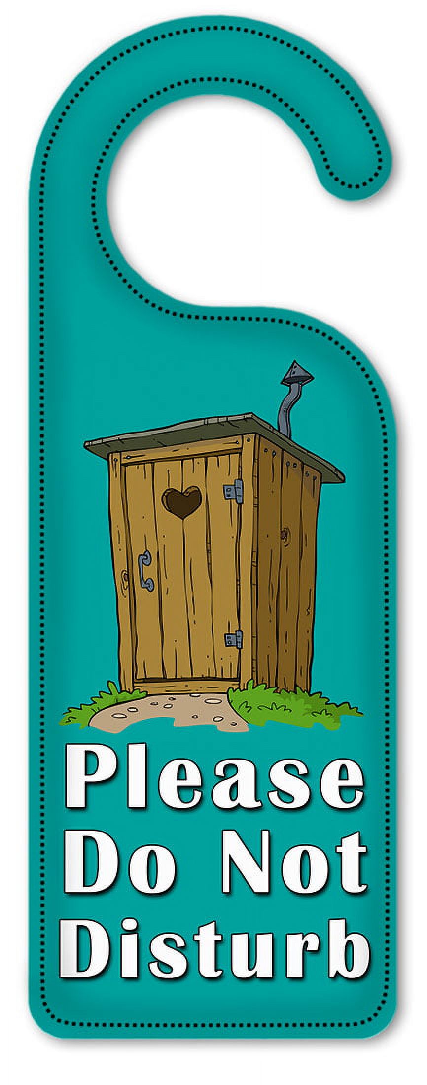 Do Not Disturb Door Knob Hanger Sign - Outhouse - Walmart.com