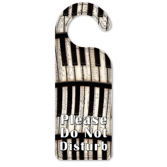Do Not Disturb Door Knob Hanger Sign - Piano Keys - Image by Dan Morris