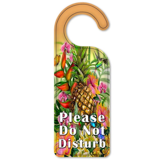 Do Not Disturb Door Knob Hanger Sign - Pineapple