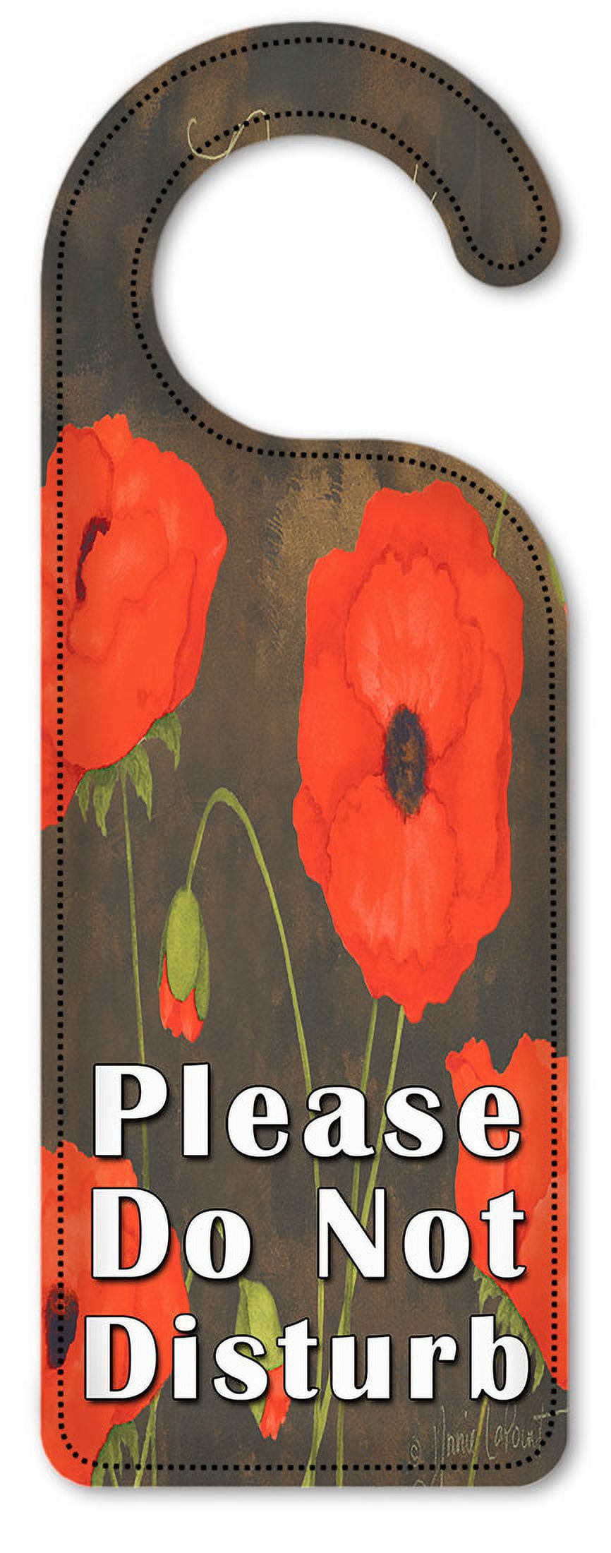 Do Not Disturb Door Knob Hanger Sign - Poppy - Walmart.com