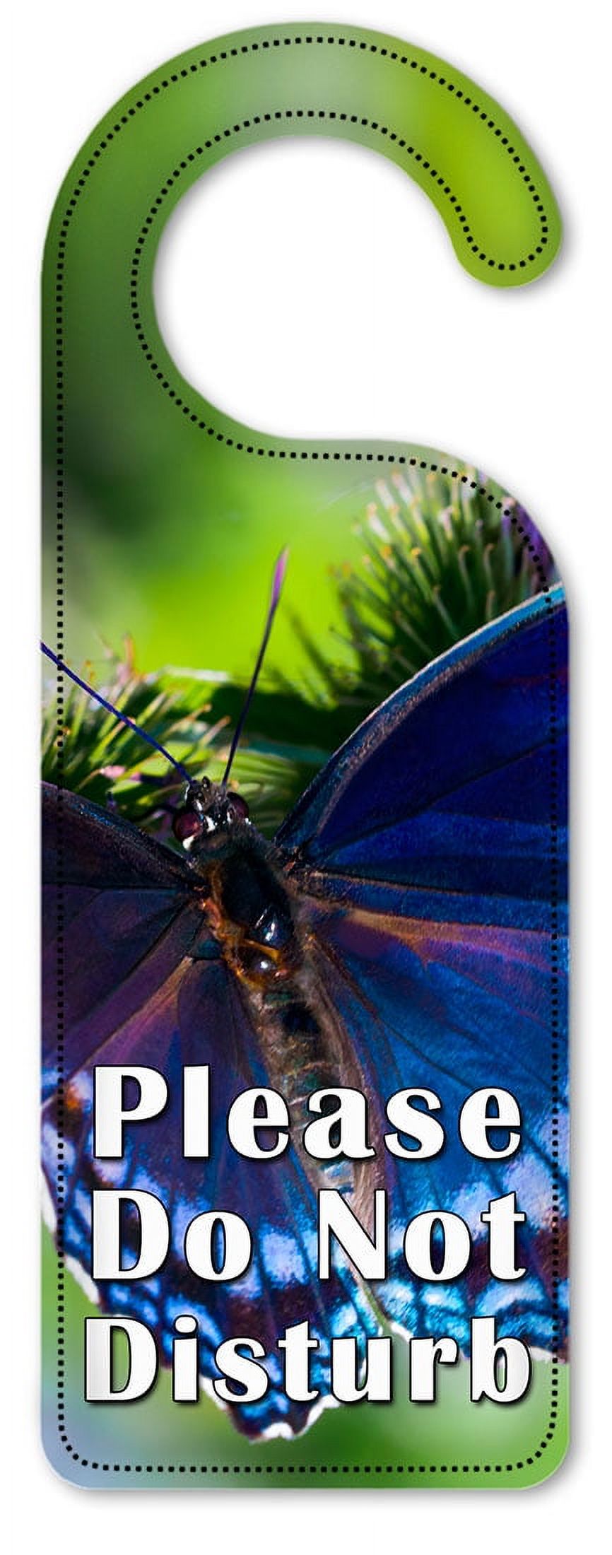 Do Not Disturb Door Knob Hanger Sign - Purple Butterfly - Walmart.com