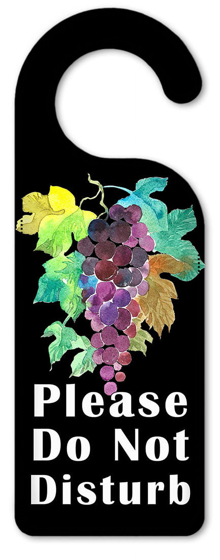 Do Not Disturb Door Knob Hanger Sign - Purple Grape Painting - Walmart.com