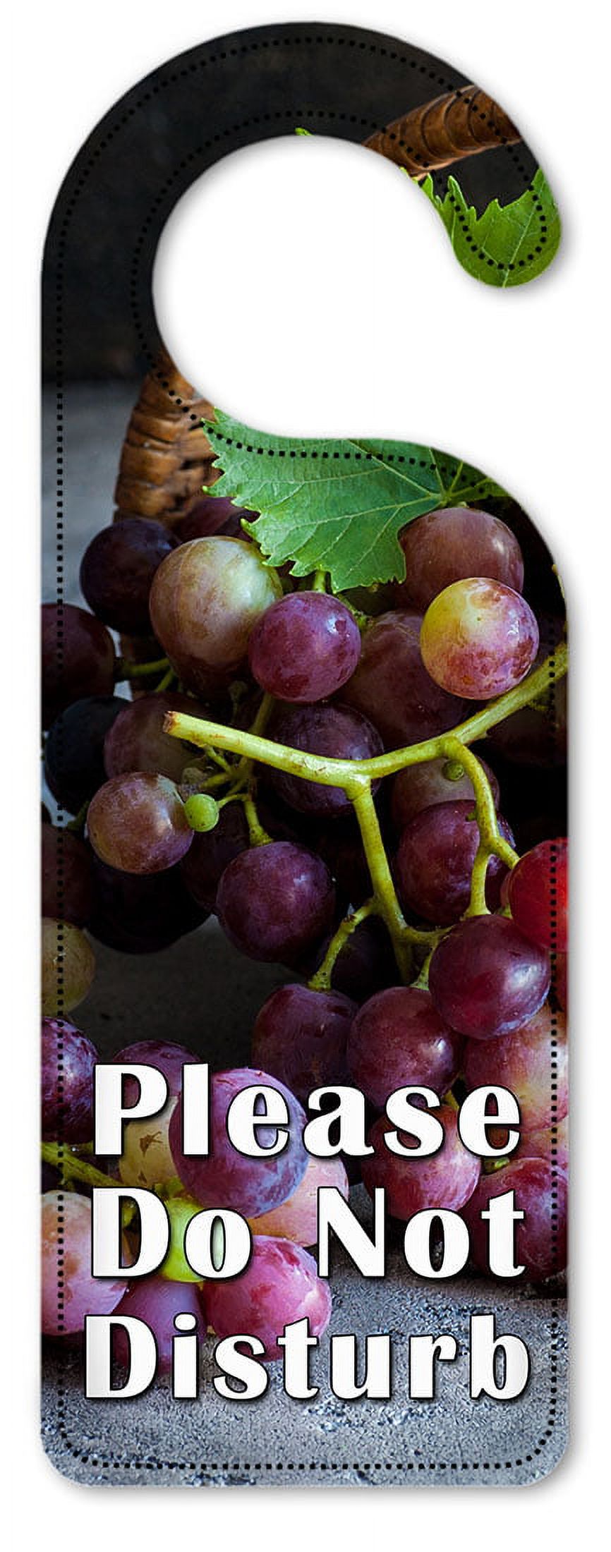 Do Not Disturb Door Knob Hanger Sign - Purple Grapes in a Basket ...