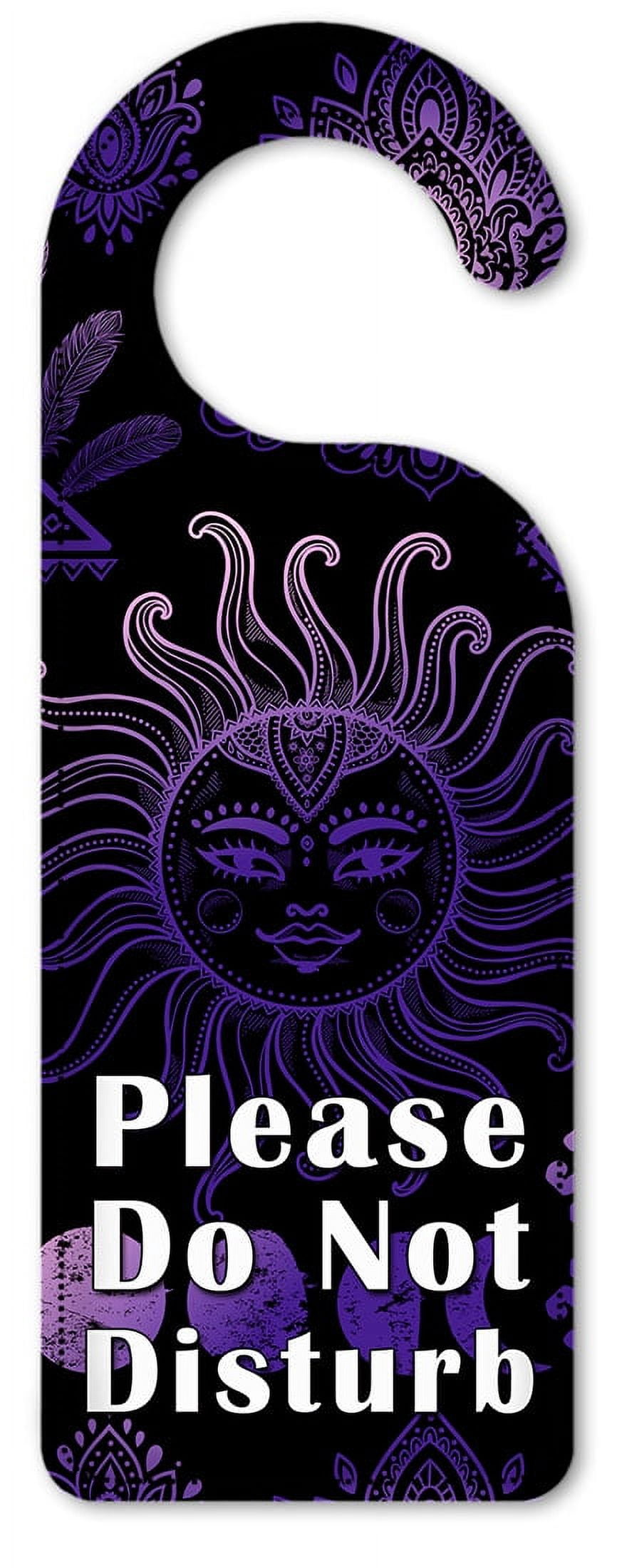 Do Not Disturb Door Knob Hanger Sign - Purple Sun & Moon Toss - Walmart.com