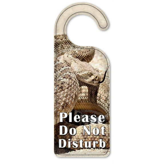 Do Not Disturb Door Knob Hanger Sign - Rattle Snake