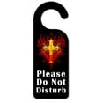 thumbnail image 1 of Do Not Disturb Door Knob Hanger Sign - Red & Gold Cross, 1 of 3