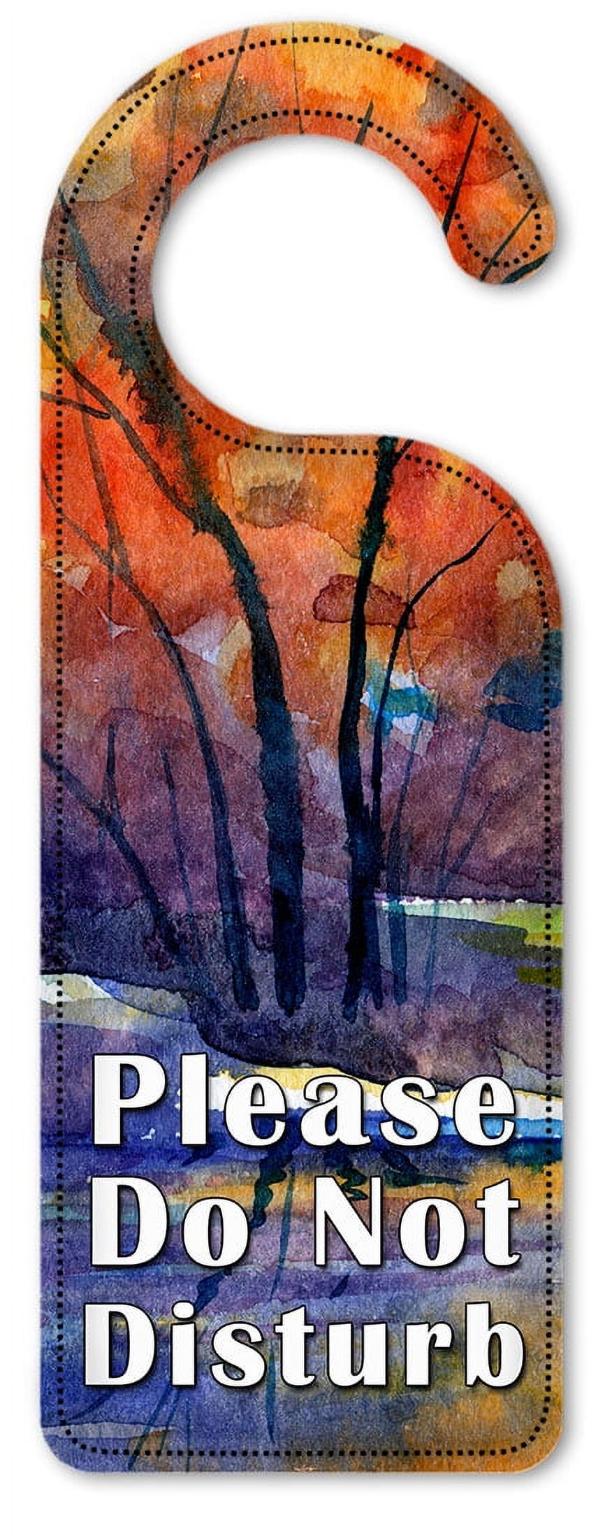 Do Not Disturb Door Knob Hanger Sign - River Watercolor Painting ...