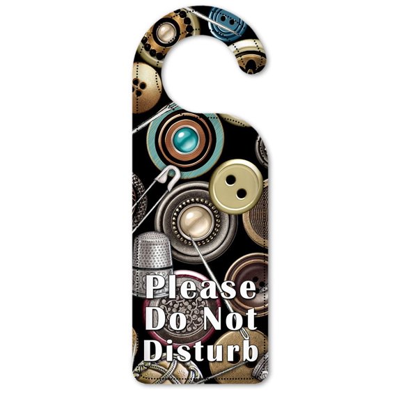 Do Not Disturb Door Knob Hanger Sign - Safety Pins - Image by Dan Morris