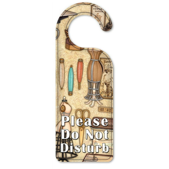 Do Not Disturb Door Knob Hanger Sign - Sewing Supplies - Image by Dan Morris