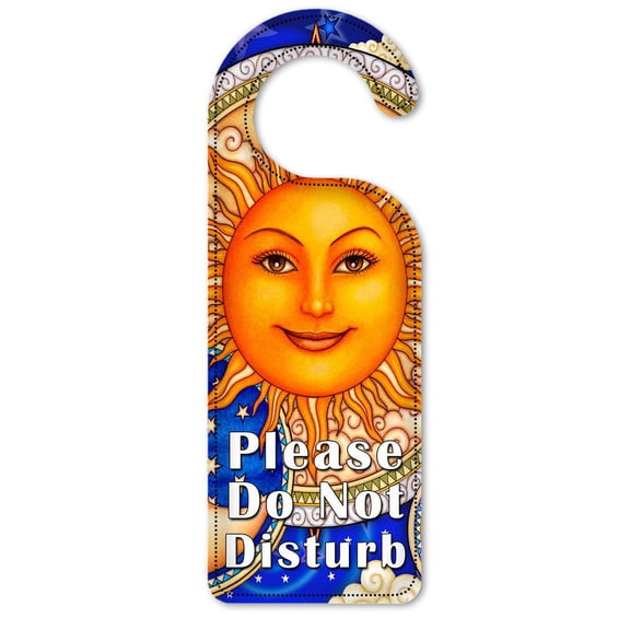 Do Not Disturb Door Knob Hanger Sign - Sun & Clouds - Image by Dan Morris