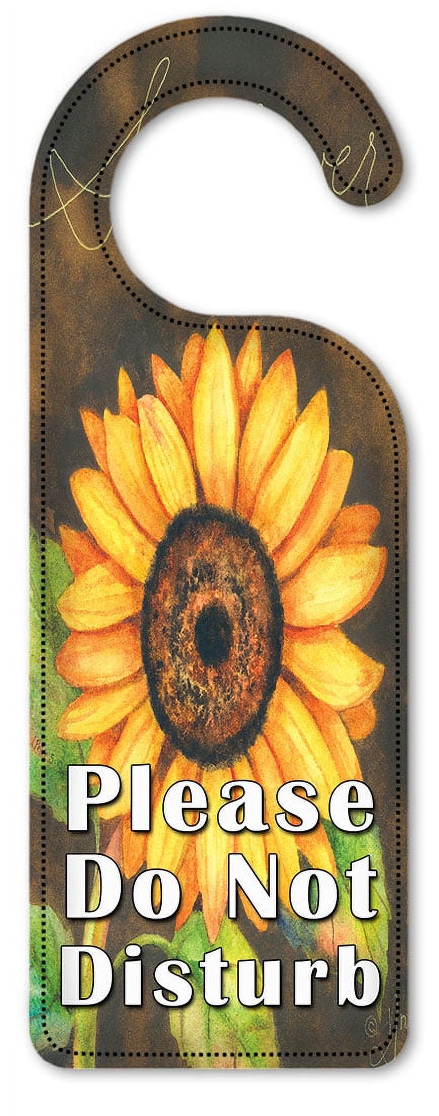Do Not Disturb Door Knob Hanger Sign - Sunflower - Walmart.com