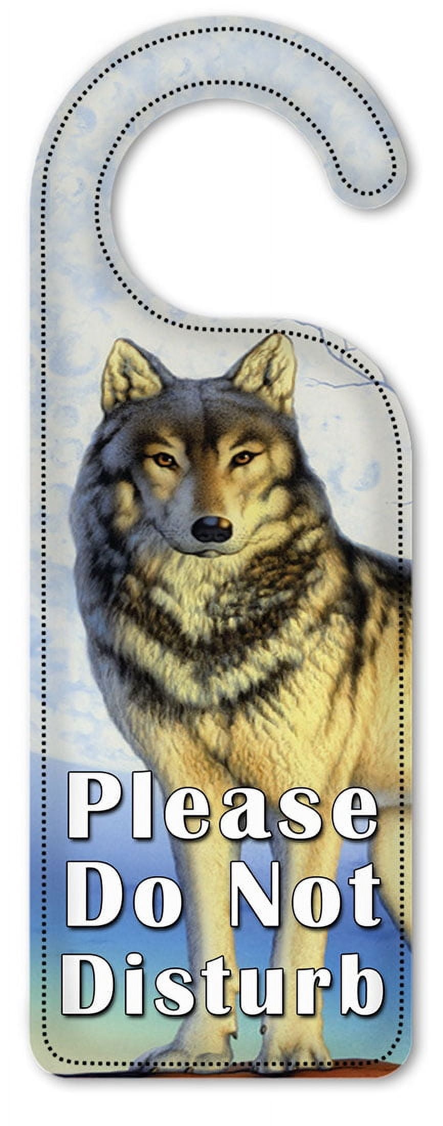 Do Not Disturb Door Knob Hanger Sign - Timber Wolf - Walmart.com