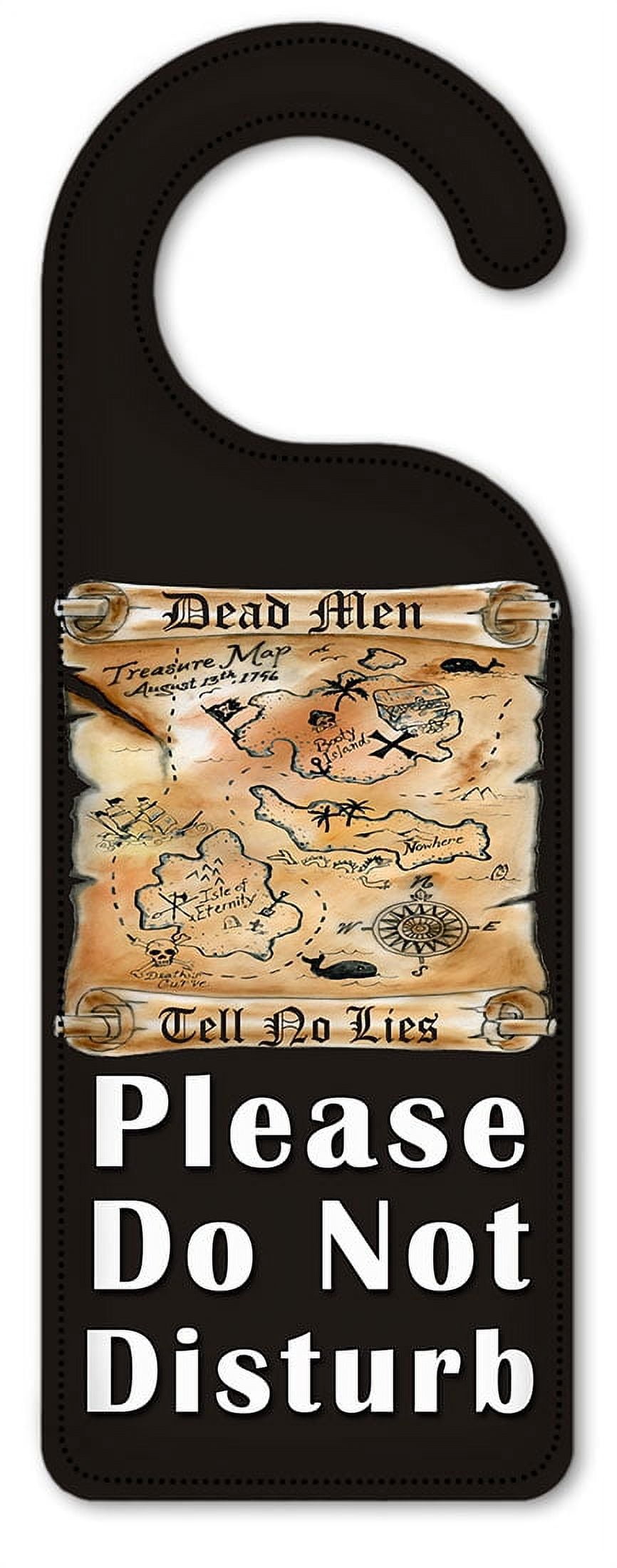 Do Not Disturb Door Knob Hanger Sign - Treasure Map - Walmart.com