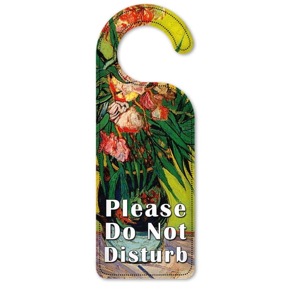 Do Not Disturb Door Knob Hanger Sign - Van Gogh: Oleanders