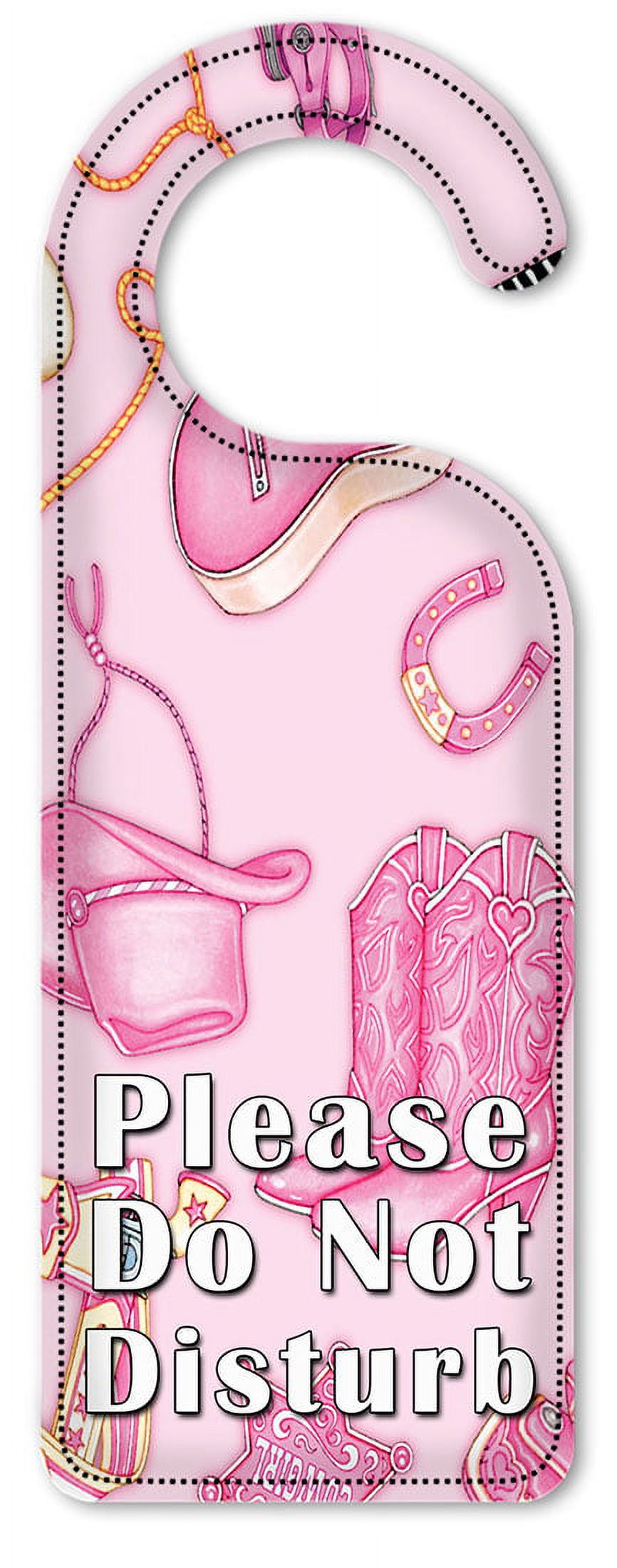 Do Not Disturb Door Knob Hanger Sign - Western Images (Pink) - Image by ...