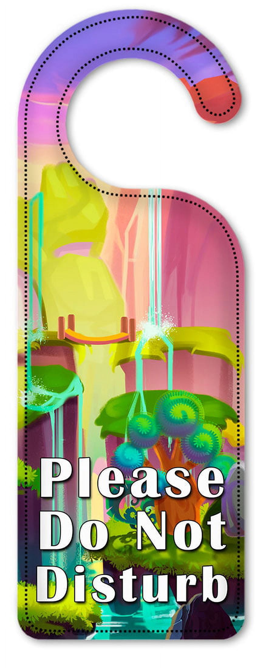 Do Not Disturb Door Knob Hanger Sign - Whimsical Island - Walmart.com