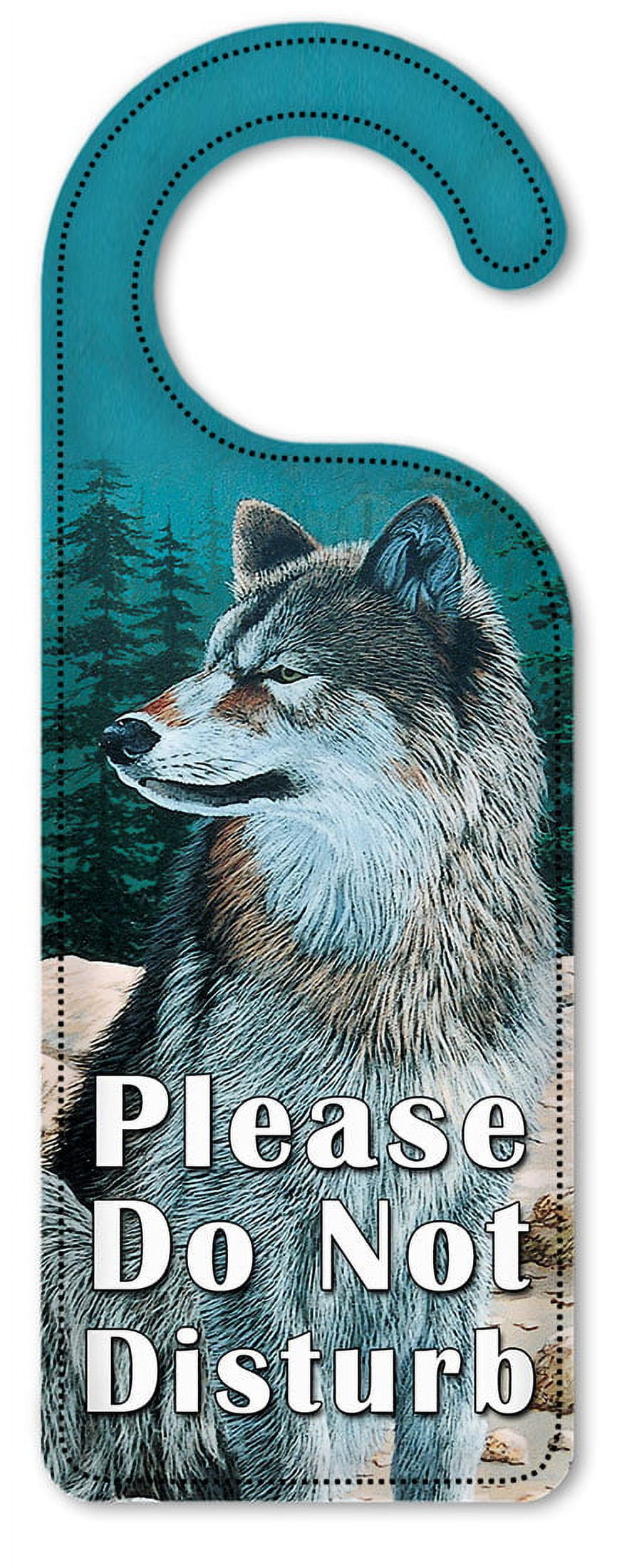 Do Not Disturb Door Knob Hanger Sign - Wolf - Walmart.com