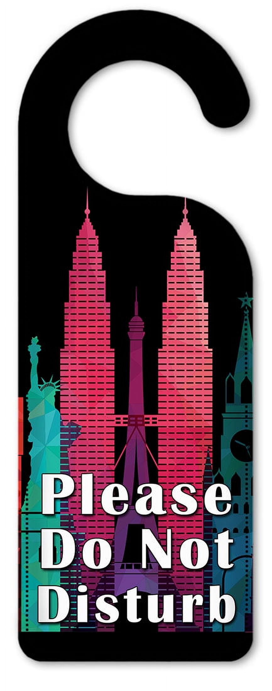 Do Not Disturb Door Knob Hanger Sign - World Skyline - Walmart.com