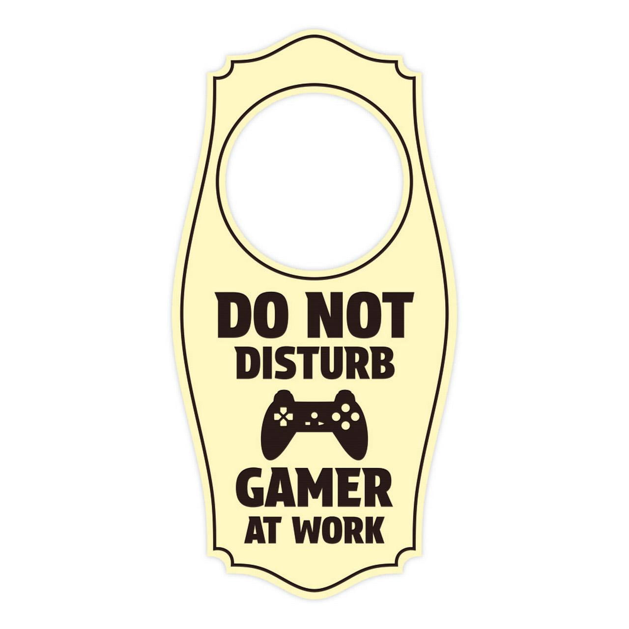 Do Not Disturb Gamer At Work Door Hanger | House or Business Door Sign ...